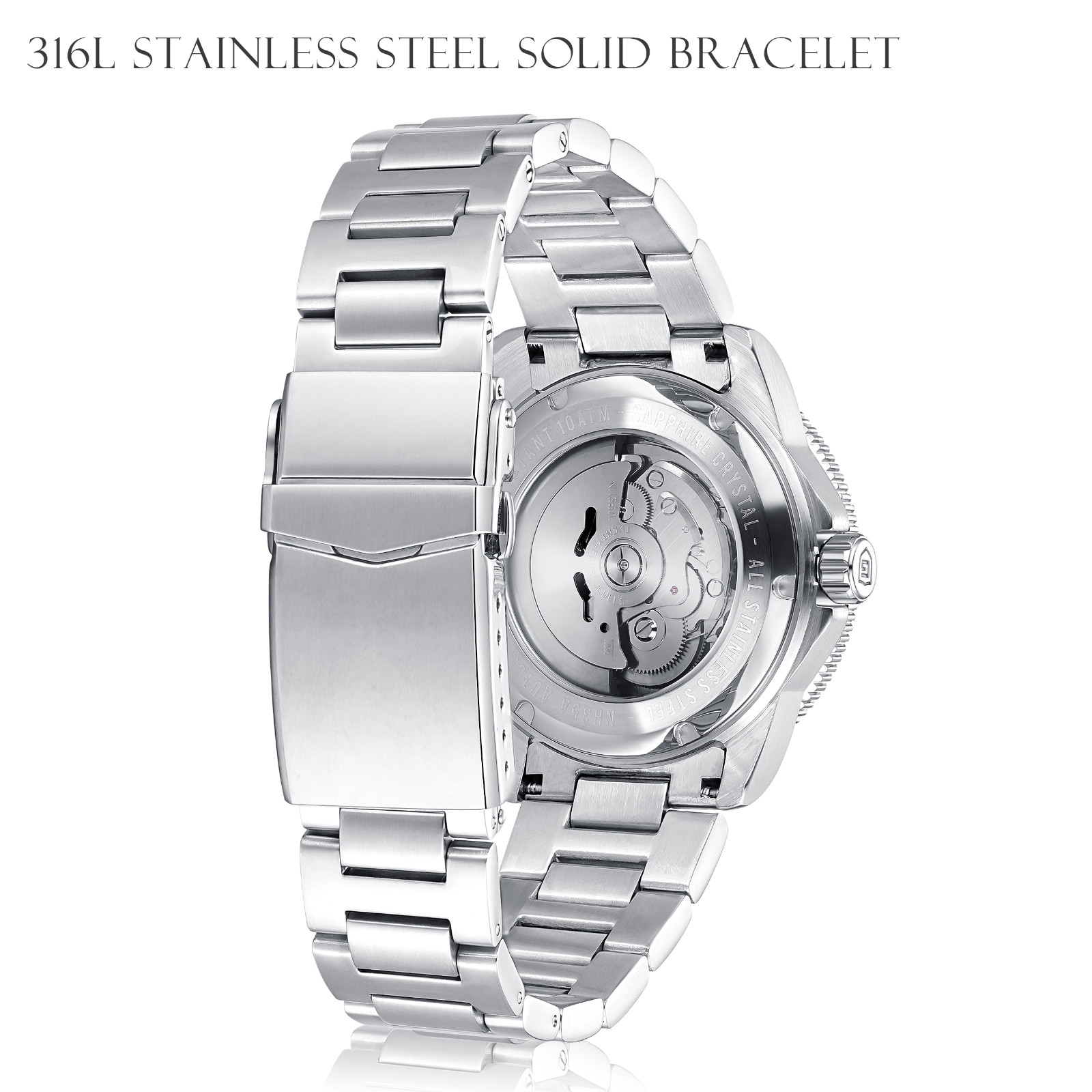 Luxury bgw9 diver stainless steel custom logo mechanical automatic watch for men